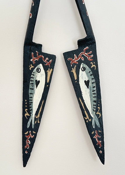 Painted Mackerel Fish Metal Shears
