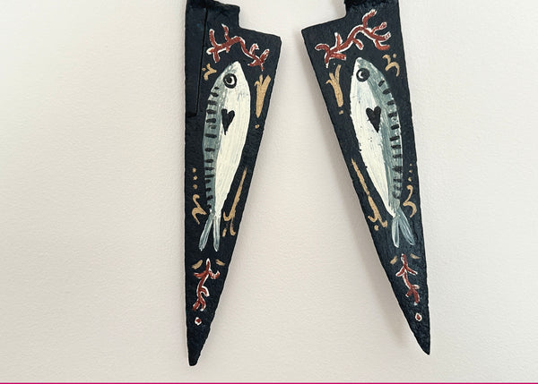 Painted Mackerel Fish Metal Shears