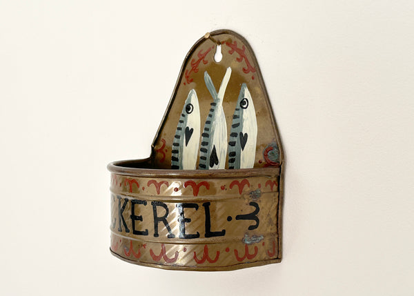 Mackerel Fish Brass Wall Pocket