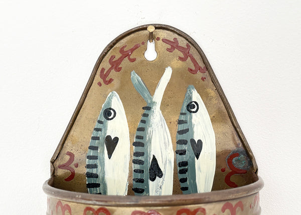 Mackerel Fish Brass Wall Pocket