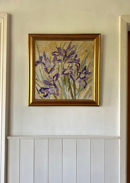 Iris Needlepoint Embroidery Art