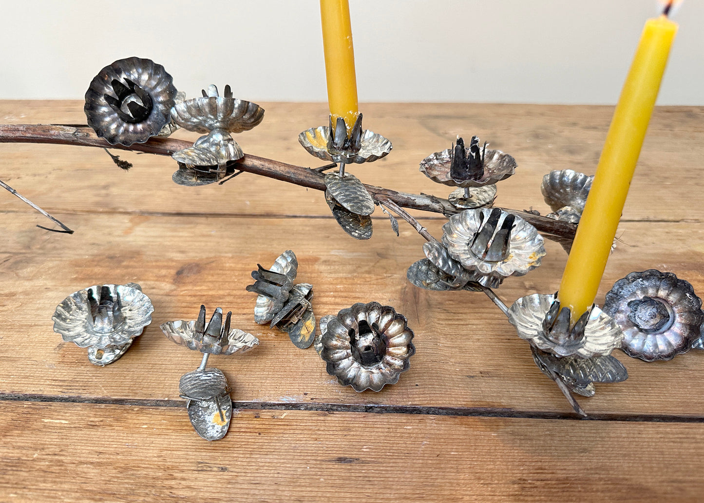 x12 Antique Tin Candle Clips