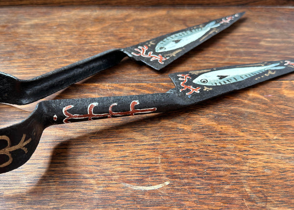 Painted Mackerel Fish Metal Shears