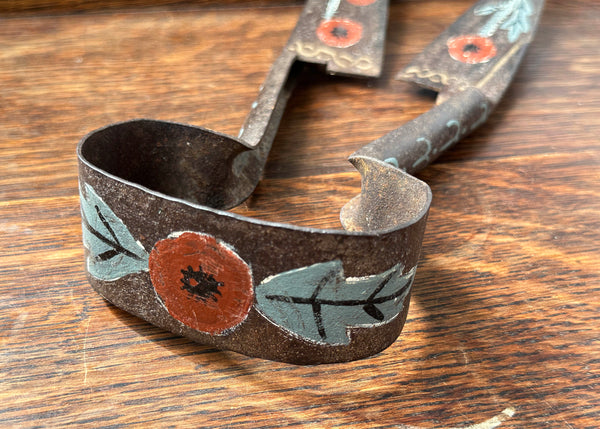 Painted Red Poppies Metal Shears