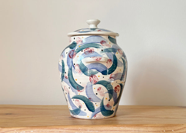 Hand Painted Bloomsbury Jar