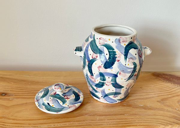 Hand Painted Bloomsbury Jar