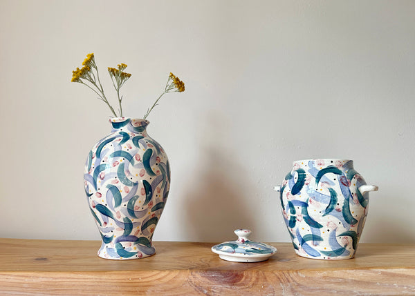 Hand Painted Bloomsbury Jar