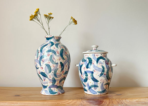 Hand Painted Flower Vase