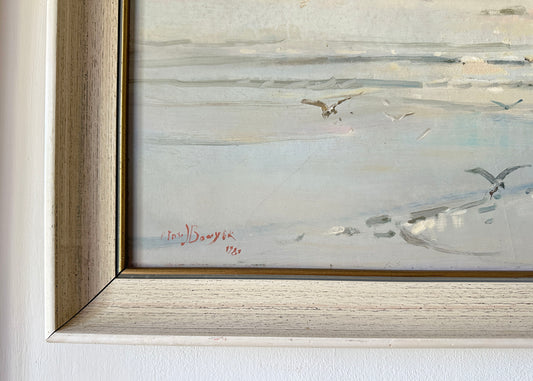 Impressionist Beach Oil Painting