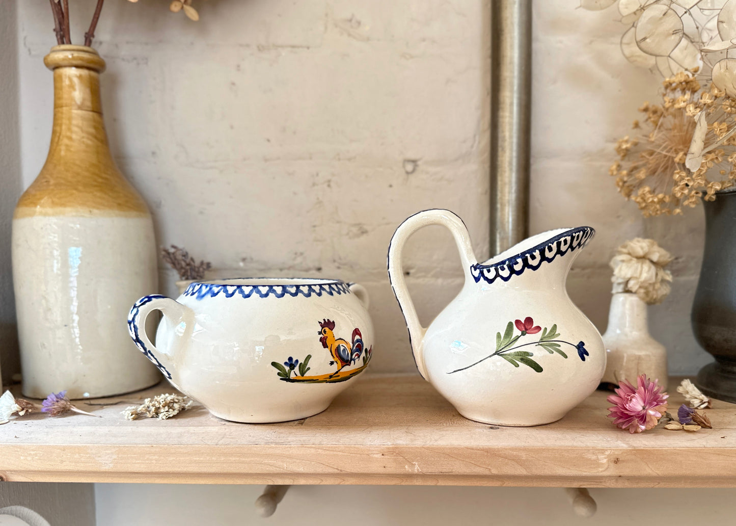 French Sugar Pot & Milk Jug