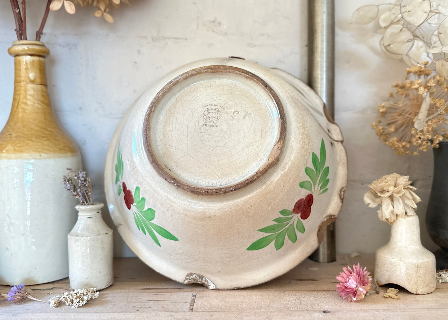 Antique French Bowl, Choisy le Roi Pottery