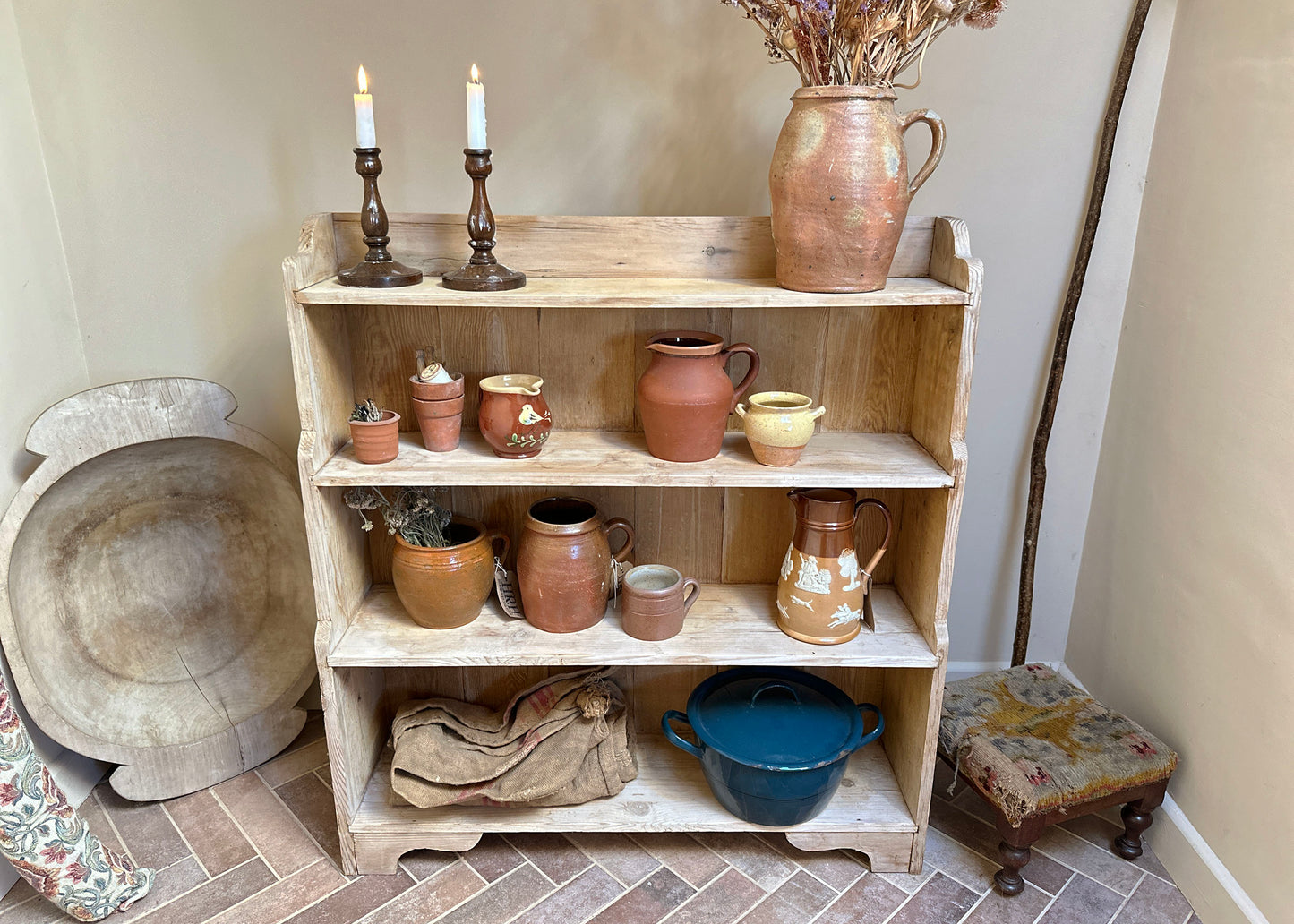 Antique Pine Bookcase