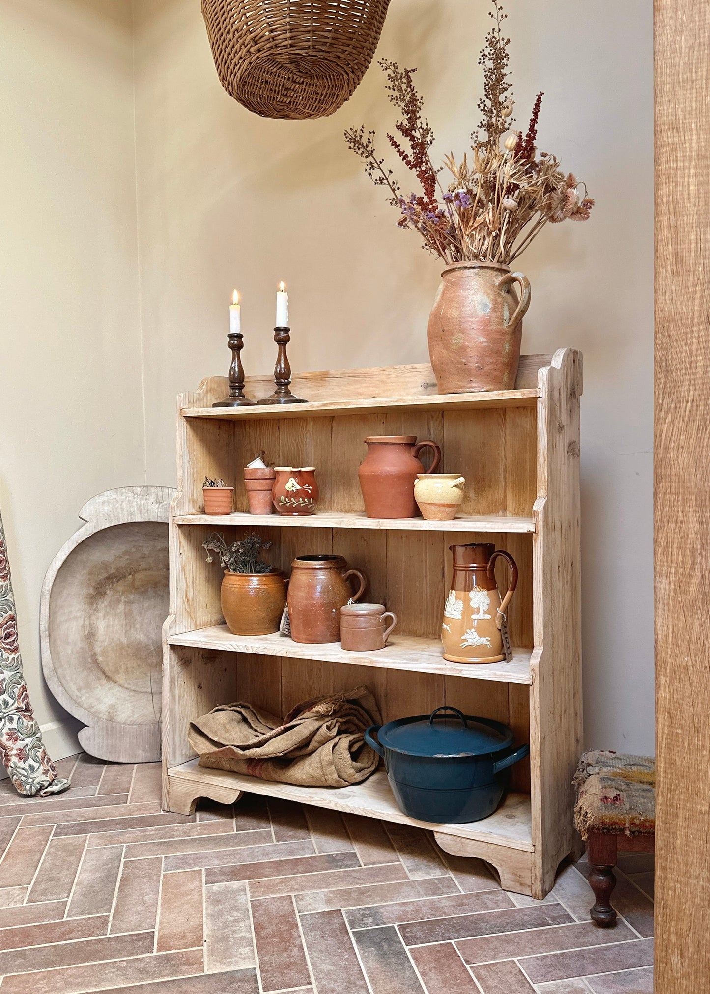 Antique Pine Bookcase