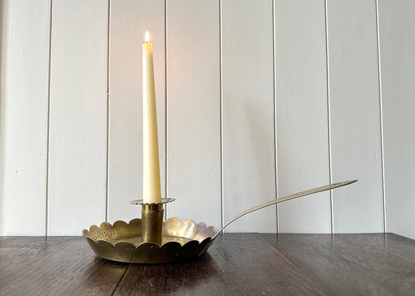 Engraved Brass Candle Holder