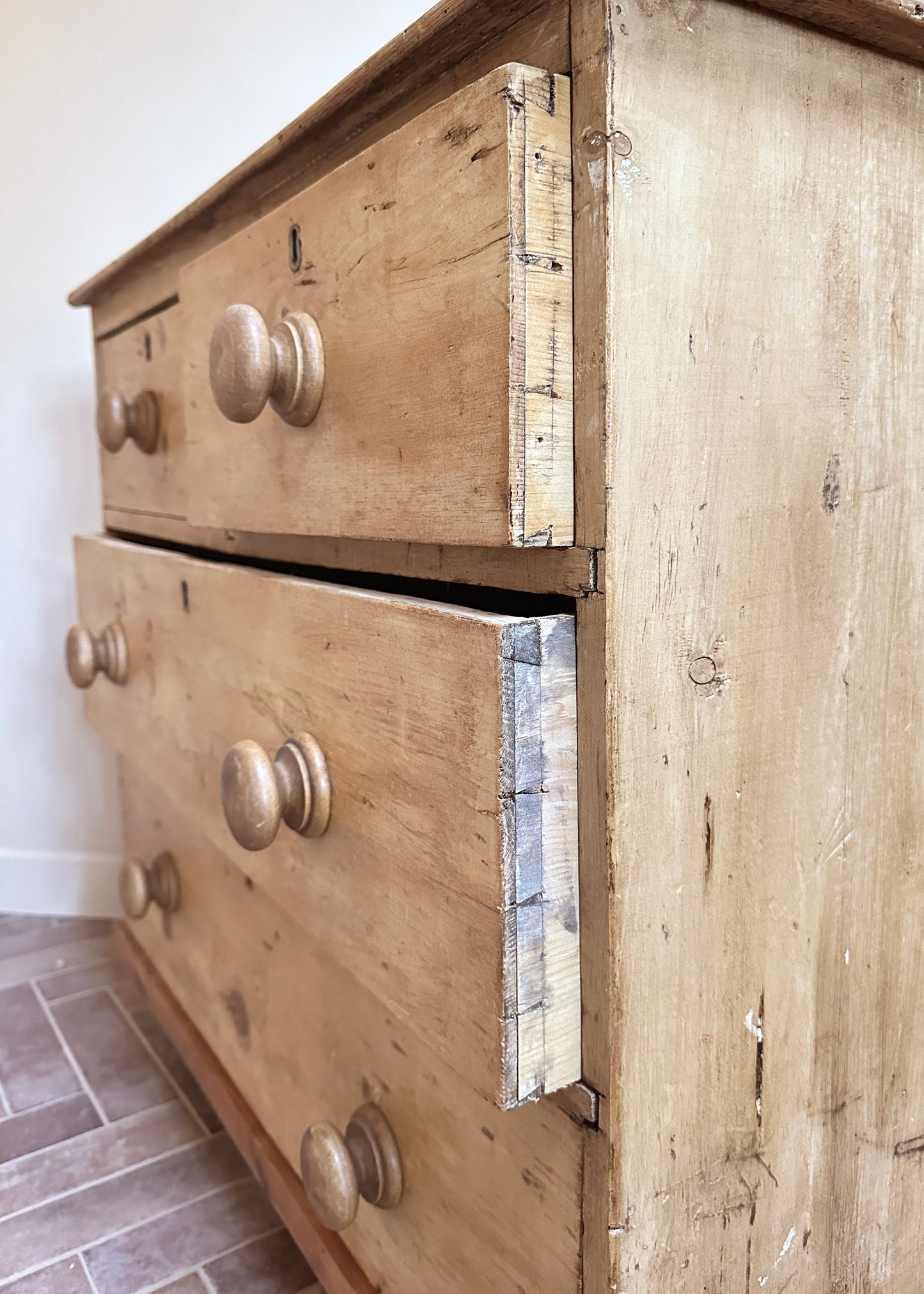 RESERVED - Victorian Pine Chest of Drawers