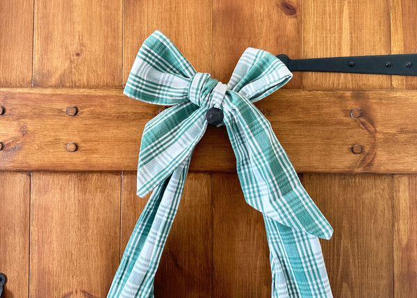 Green Checkered Tote Bag