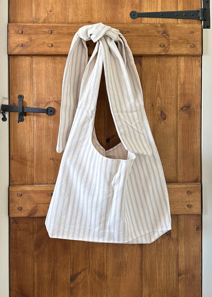 French Ticking Tote Bag