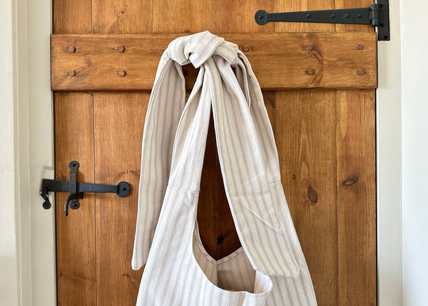 French Ticking Tote Bag