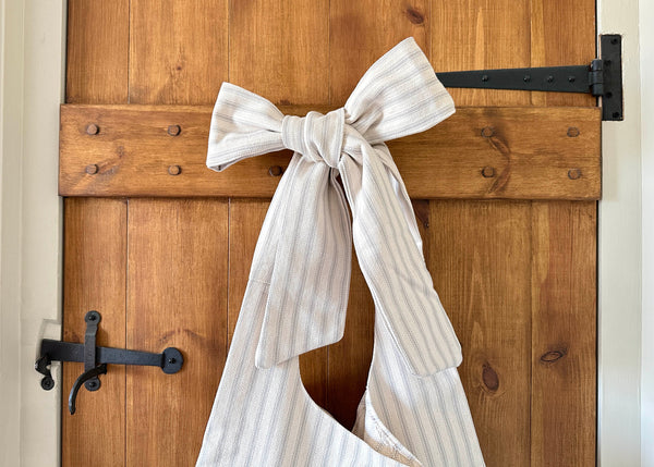 French Ticking Tote Bag