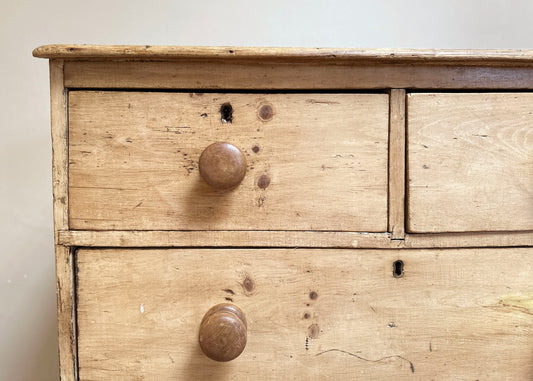 RESERVED - Victorian Pine Chest of Drawers