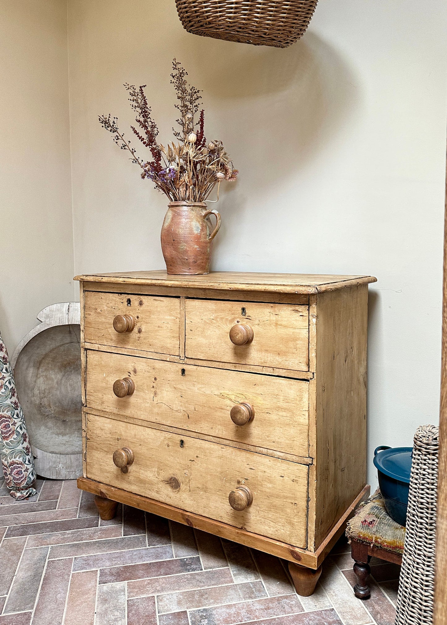 RESERVED - Victorian Pine Chest of Drawers