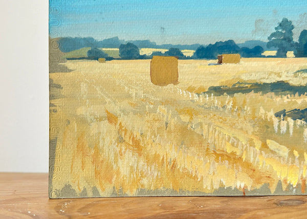 Hay Bales Landscape Painting