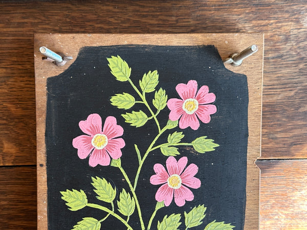 Painted Wooden Flower Press - Pink Wild Rose