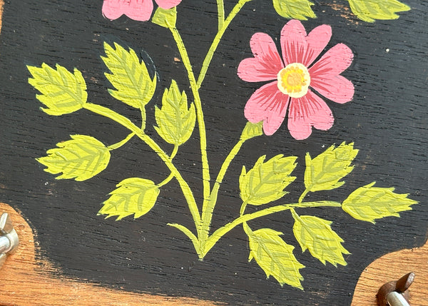 Painted Wooden Flower Press - Pink Wild Rose