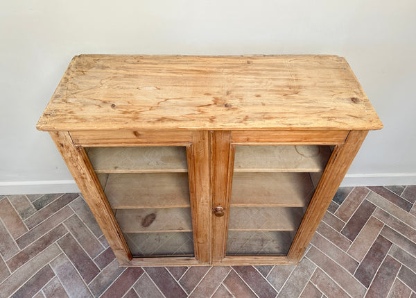 Glazed Pitch Pine Cabinet