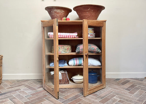Glazed Pitch Pine Cabinet
