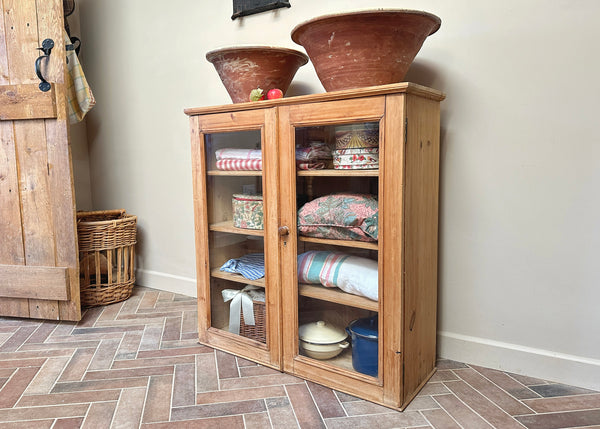 Glazed Pitch Pine Cabinet
