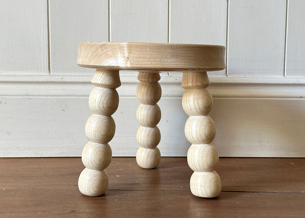Carved Top Bobbin Stool - Made by Alan