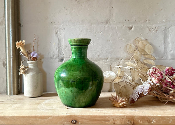 French Green Glaze Vase