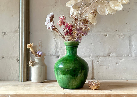 French Green Glaze Vase