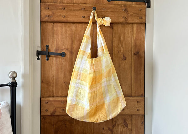 Yellow Seersucker Bag