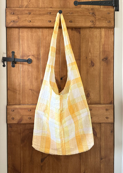 Yellow Seersucker Bag