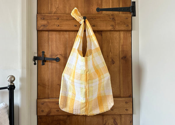 Yellow Seersucker Bag