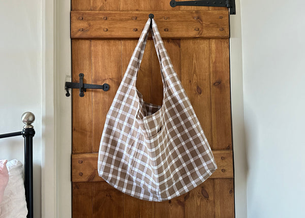 Handmade Checkered Tote Bag