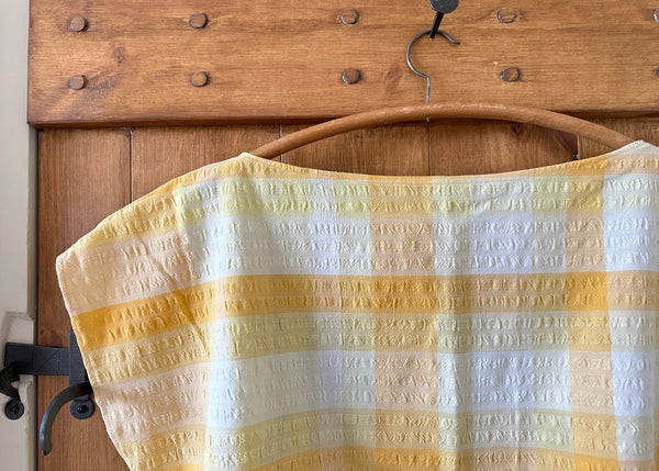 Vintage Seersucker Crop Top - UK 14