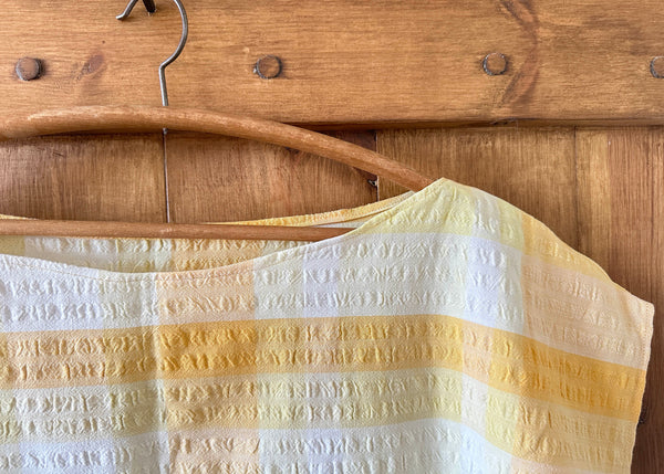 Vintage Seersucker Crop Top - UK 14