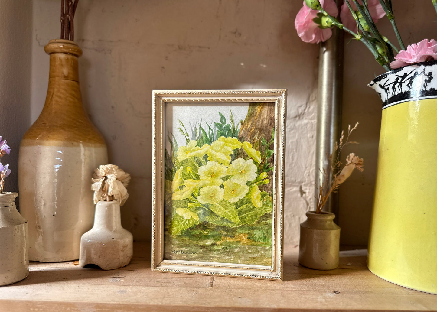 Miniature Primrose Flower Painting