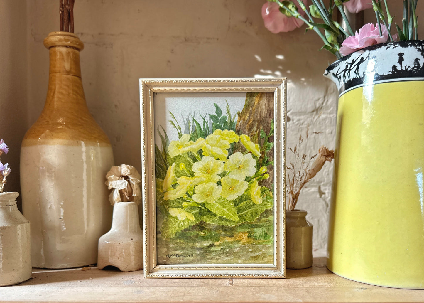 Miniature Primrose Flower Painting