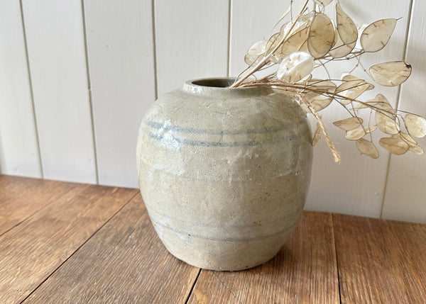 Striped Chinese Ginger Jar
