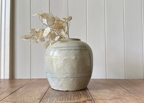 Striped Chinese Ginger Jar