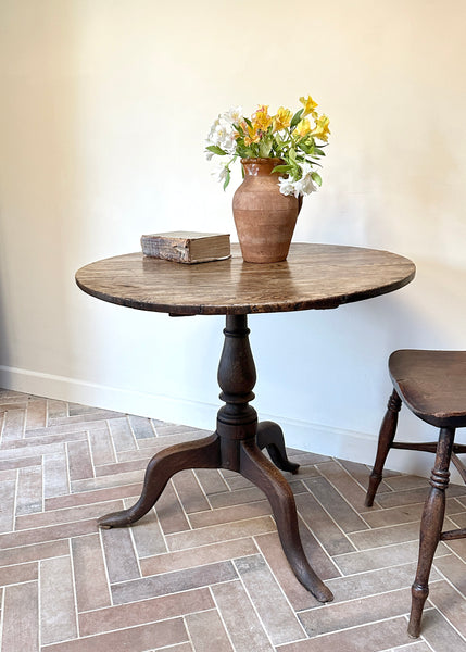 Antique Elm & Oak Dining Table