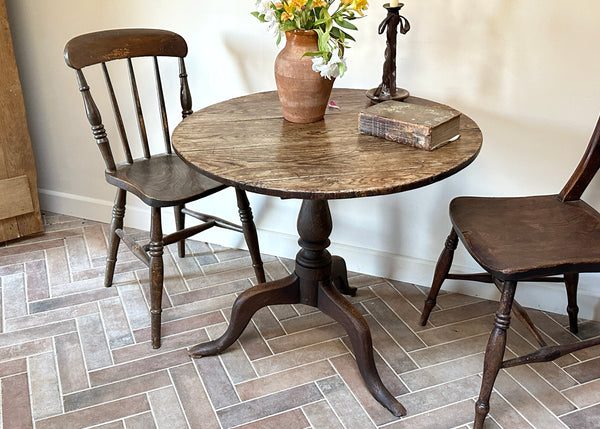 Antique Elm & Oak Dining Table