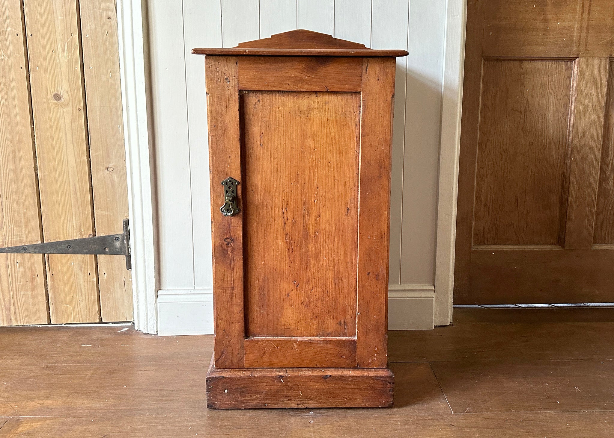 Pitch Pine Bedside Cabinet