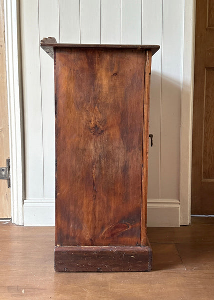Pitch Pine Bedside Cabinet