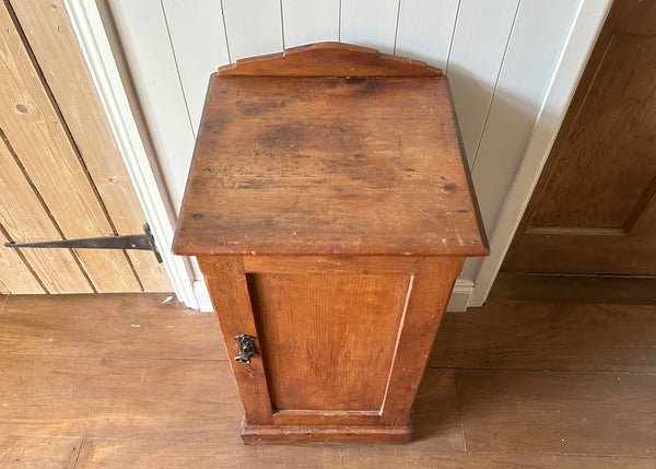 Pitch Pine Bedside Cabinet