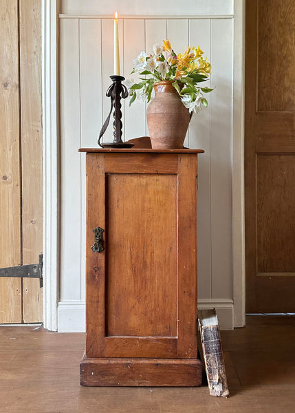 Pitch Pine Bedside Cabinet